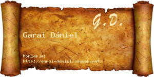 Garai Dániel névjegykártya
